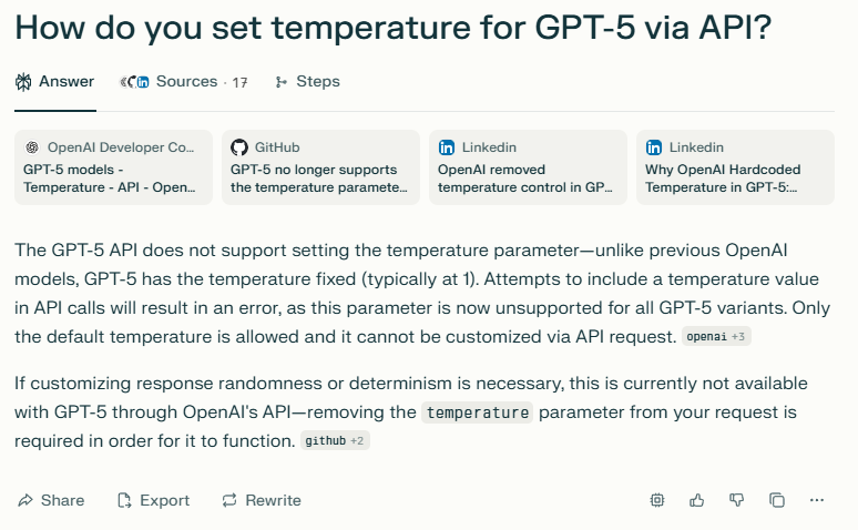 Perplexity knew more about GPT-5 than ChatGPT did.